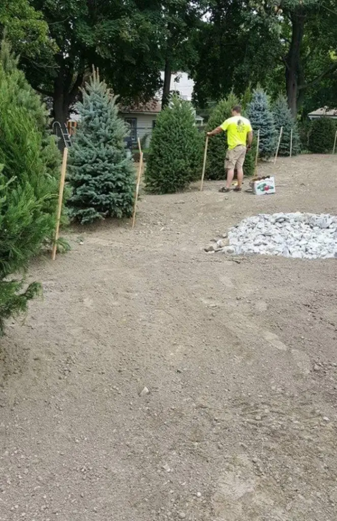 Yard graded and prepped for lawn by Josh Field Landscaping